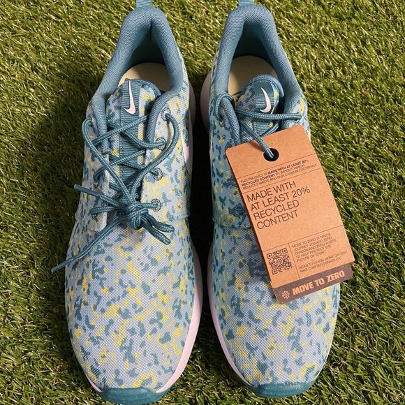 Nike Roshe G Spikeless Golf Shoes Teal Green Camo Mens 9.5 FD2599-400 NEW